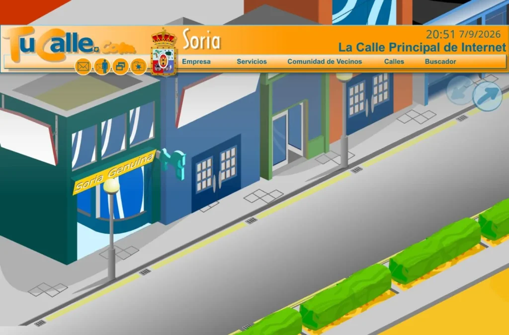 La calle de Soria en tucalle.com, capturada del archivo de internet
